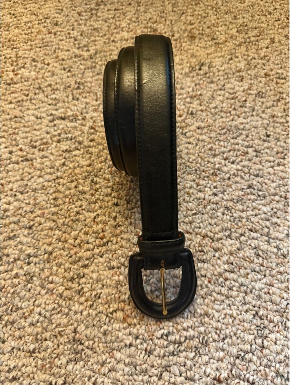 Coach Brindle all black leather 3901 belt